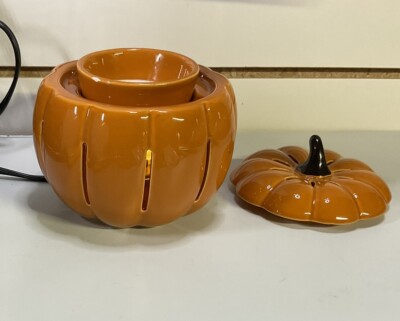 Partylite Scent Glow Warmer Pumpkin Glow P91095 Halloween Fall Candle Melts 🎃🎃-image