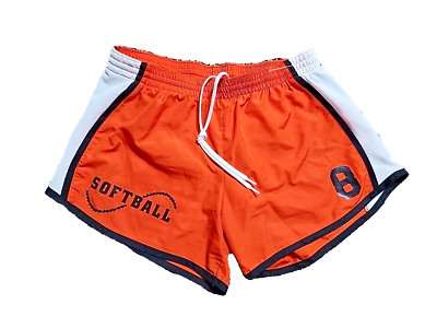 Augusta Sportswear Womens Lined Elastic Light Weight Softball Orange Shorts Sz S-image