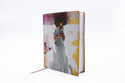 NRSVue, Holy Bible, Anne Neilson Angel Art Series, Leathersoft, Multi-Purple, Co-image