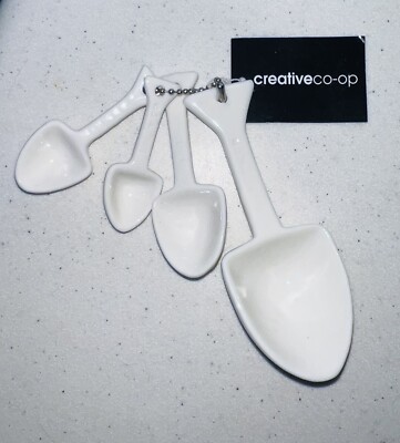 Creative Co-Op set of 4 measuring Spoon SHOVELS  RARE NWT #7-image
