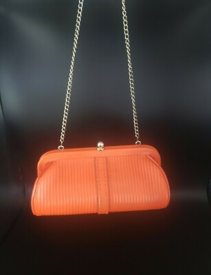 VTG 1960's Retro Orange Mid Century Small Purse-image