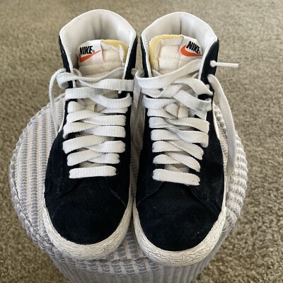 Size 5.5 - Nike Blazer Mid Suede Vintage Max Black White-image