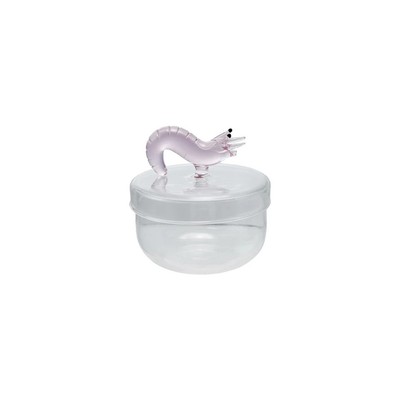 Creative Co-op Crawfish Glass Jar with Pink Lid-image