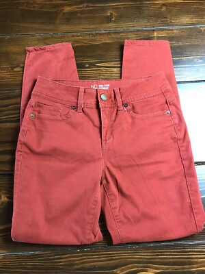 No Boundaries Jeans, Women's Size 11, Burnt Orange, Mid Rise, Skinny, Pockets-image