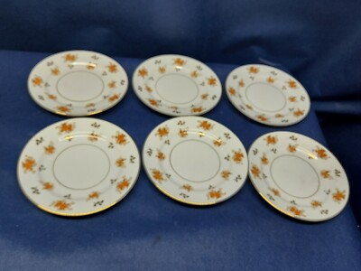 Vintzge Mid-century Noritake Dulcey Set/6 Bread/Salad Plates Retired Pattern -image