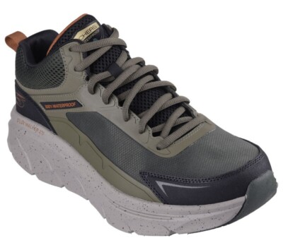 Extra Wide Fit Man Skechers Relaxed Fit D'Lux Walker 232953 Olive/Orange New-image