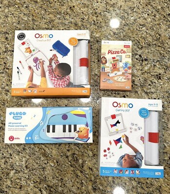 Osmo Lot - Creative Kit, Genius Kit, Pizza Co Kit, Plugo Piano- With Bases-image