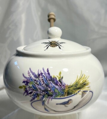 Creative CO-OP ceramic HONEY POT-image