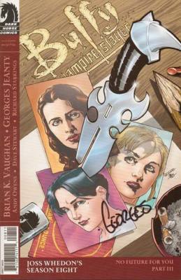 signed JEANTY 1:4 variant BUFFY the VAMPIRE SLAYER #8 season 8 joss whedon COMIC-image
