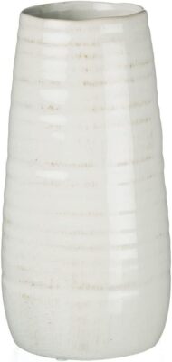 Sullivans Ceramic Boho Vase, Centerpiece Table Decorations, Distressed White -image