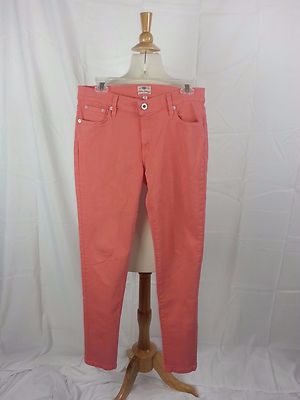 Fossil Super Skinny Orange Stretch Denim Jeans Women's 30 X 31 EUC-image