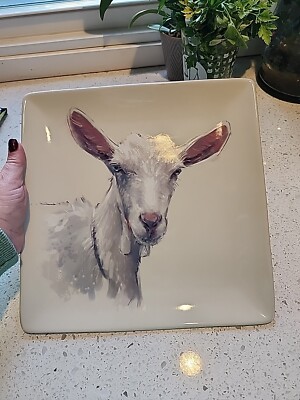 M. Chad Barrett Goat Plate Platter Creative Co-op-image