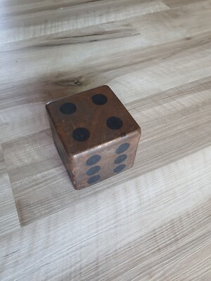 Creative Co-Op DA0725 Hand Carved Mango Wood Dice - Brown-image