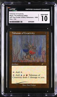 TALISMAN OF CREATIVITY Secret Lair Foil Etched Rare CGC 10 MTG [Nostalgium]-image