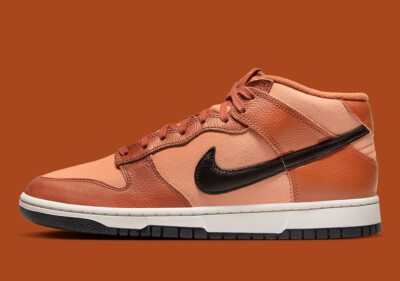 Nike Dunk Mid Amber Brown Dark Russet Black DZ2533-200 sz 8.5 Men's-image