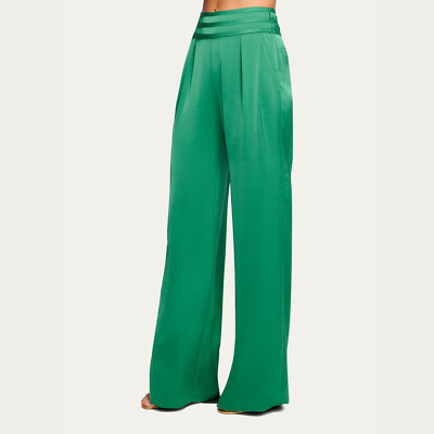 NEW Ramy Brook Size 6 Women's Joss Wide Leg Pant - Jewel Green-image