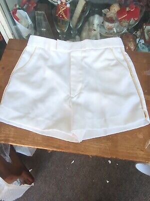Vintage 1970s Paul Sullivan Sportswear White Polyester Tennis Shorts-image
