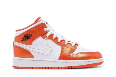 Air Jordan Air Jordan 1 Mid SE GS 'Electro Orange' DM4228-800 Kids Shoes-image