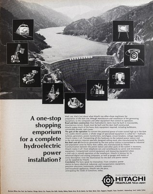 1966 Hitachi Creative Technology Original Print Ad, Tokyo Japan Company-image