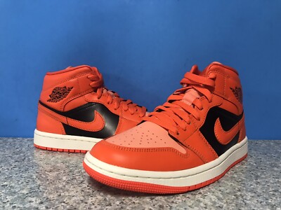 Nike Air Jordan 1 Mid SE Orange Shoes DM3381-600 Sz 7 Wmns Shattered Backboard-image