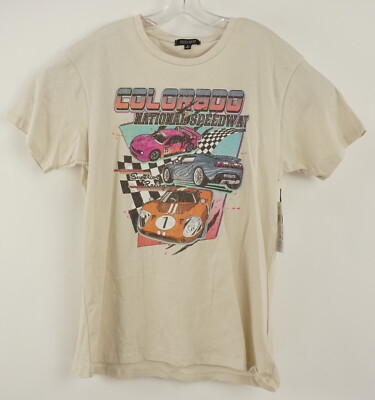 New La La Land Creative Co Women's S / L Oversized Colorado Speedway Graphic Tee-image