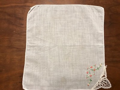Vintage Handkerchief from Mid 1900's With Lace-image