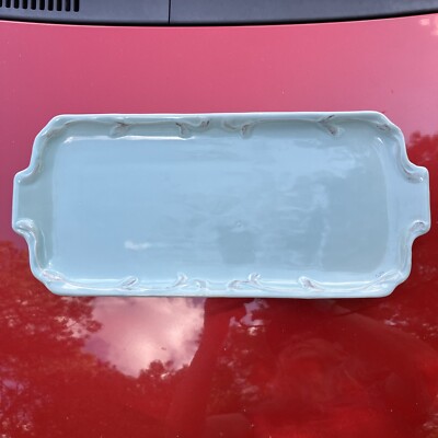 RARE Le Prairie Distressed Stoneware Tray by Creative Co-Op-image