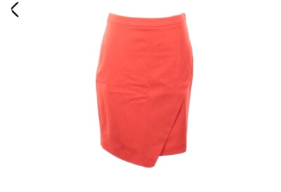Banana Republic Orange red pink wrap pencil skirt size 6-image
