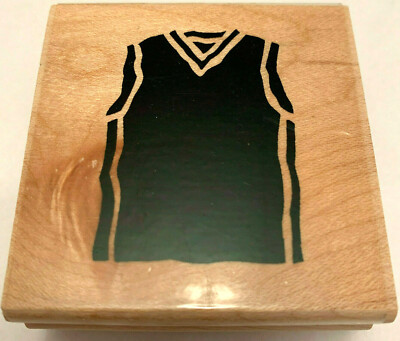 CTMH CO. Basketball Jersey Rubber Stamp - Wood Mounted-image