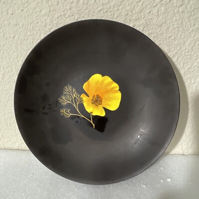 VINTAGE MID-CENTURY MODERN COUROC OF MONTEREY CALIFORNIA ORANGE POPPY BOWL-image