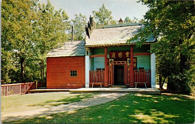VINTAGE POSTCARD OLD CHINESE JOSS HOUSE AT WEAVERVILLE CALIFORNIA c. 1960s-image