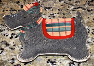 Very Cute Creative Co-op Scottie Serving Plate-image