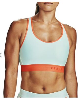 Under Armour Women's Compression Mid Keyhole Sports Bra, Size XS-image