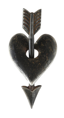 Cast Iron Heart & Arrow Decoration-image