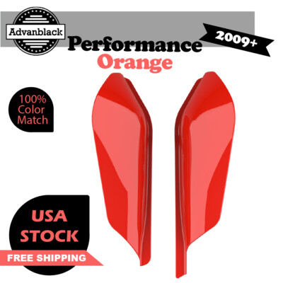 Performance Orange Mid Frame Air Deflectors Heat Shield Trim Fits Harley 2009+-image