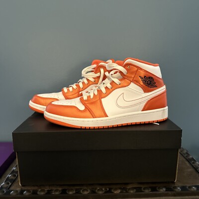 Size 9.5 - Air Jordan 1 SE Mid Electro Orange-image