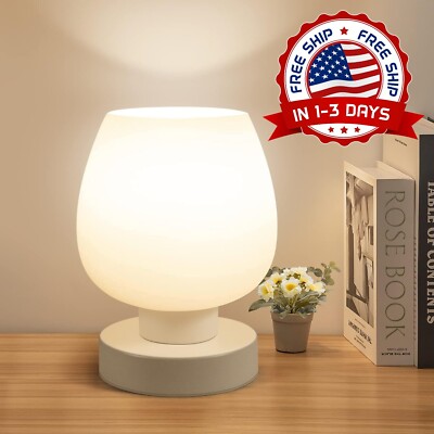 Lámpara De Mesa Inalámbrica Para Dormitorio, Lámpara De Style 1 Pack Blanco NEW.-image