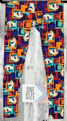 NWT LuLaRoe Disney OS OLAF Snowman FROZEN Red Orange & Blue Portrait Leggings-image