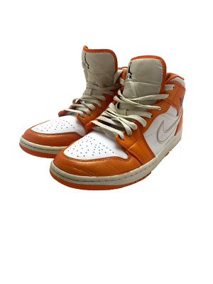 Nike Air Jordan Shoes Mens 9 Orange White 1 Mid SE Electro DM3531-800 Syracuse-image