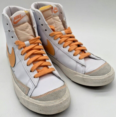 Nike Women's Blazer Mid 77 CZ1055-118 White Orange Casual Shoes Sneakers Size 8-image