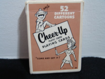 CHEER UP PLASTIC COATED PLAYING CARDS BY CREATIVE PLAYING CARD CO, ST LOUIS, MO-image