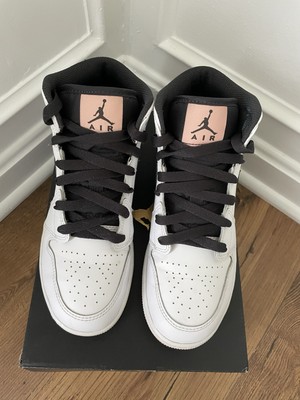 Air Jordan 1 Mid White/anthracite-arctic Orange Size 6 Youth Fits Women Size 7.5-image