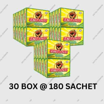 180 Sachets Extra Joss Mango Flavor Sugar-Free Energy Drink Powder – Enjoy FREE-image