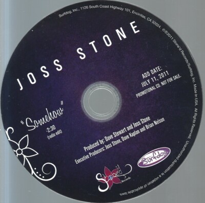 Joss Stone - Somehow (radio edit) (2.30) CD US Promotional Single EX Condition-image