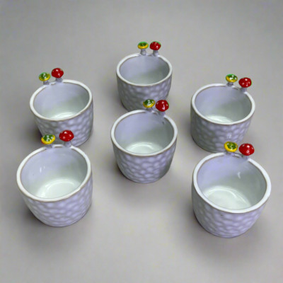 CREATIVE CO-OP (6 PACK) Stoneware Cup/Planter w/ Mushroom Rim 3