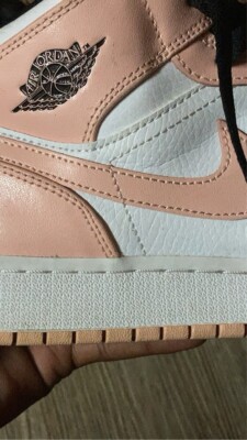Size 6.5 - Jordan Air 1 Mid GS White/Black/Crimson Tint-image