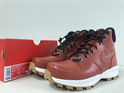 NIB Nike Manoa Leather SE Boots Men's US 4.5 Women’s US 6 DC8892-800 Orange New-image