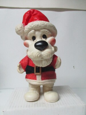 1977 Creative MFG Co Christmas Santa Claus Dog-image