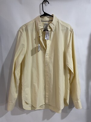 Jos S Bank 1905 Mens Shirt Tailored Fit 100% Cotton Light Yellow Size M-image