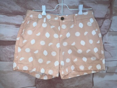 OLD NAVY Orange Lime Lemon Print Everyday Short Shorts Sz 2 EUC-image